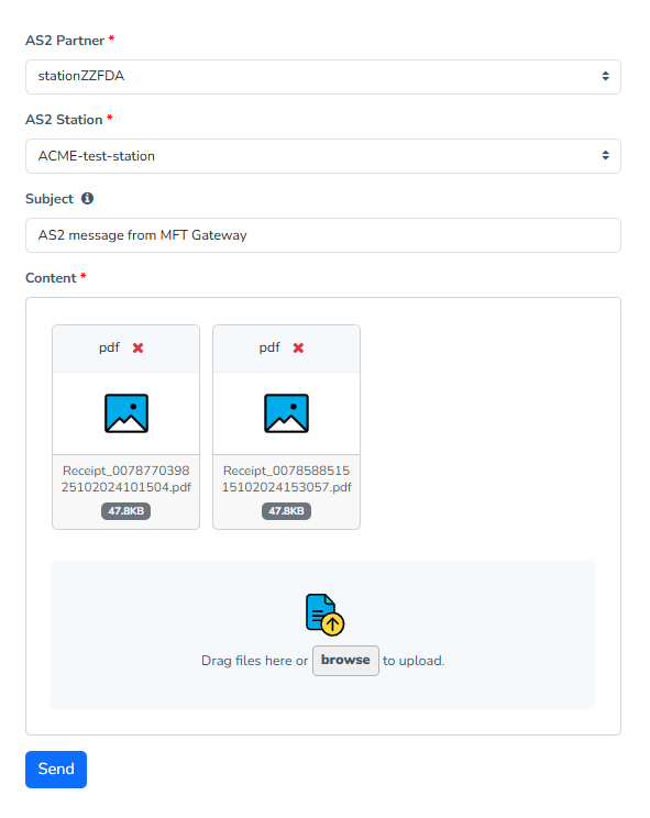 MFT Gateway Composed Message